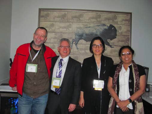 Angelique, Weiping, Marlon, and Ben at the ACSP conference in Buffalo, NY (2018)